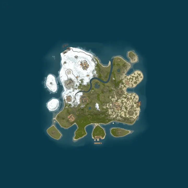 Map of A MineStrator Hosted Rust Server