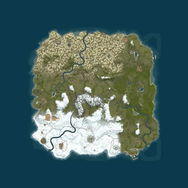 Map of [US] RustDecay PVE 200x Relax & Build - No Kill  No Raid