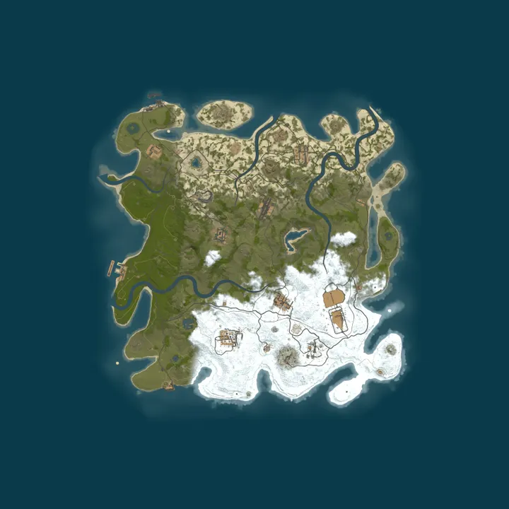 Map of [US] PureRust | PvE | No Decay | No Killing | No Raiding