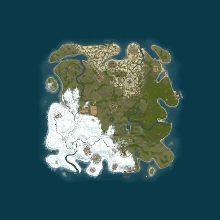 Map of Rust Survive|Raidable Bases|75% Upkeep