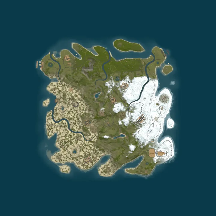 Map of [PL/EU] GhostTown [PvE 100%][Water Bases] NoRaid,NoKill