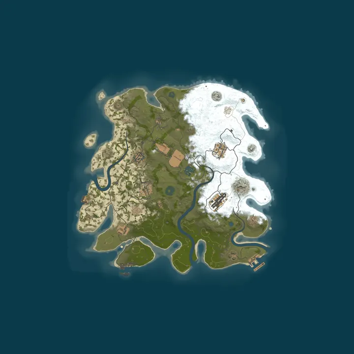 Map of RustXenium (X5|RANDOM||TP|KITS|TRADE|FPS+) Wipe:01.10
